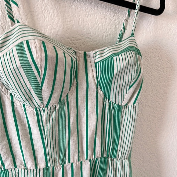 Lily Rose size M Green Striped Dress - Picture 6 of 10
